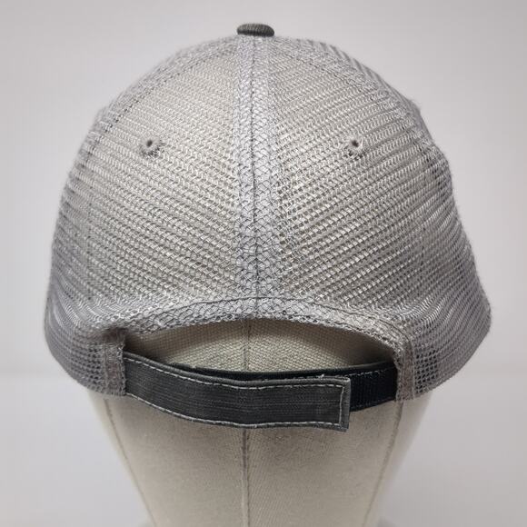 Glamping Hair Don't Care Strapback Trucker Hat Gray OS Distressed Mesh Back Ha - Picture 6 of 9